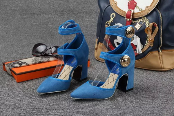 LV Shallow mouth Block heel Shoes Women--012